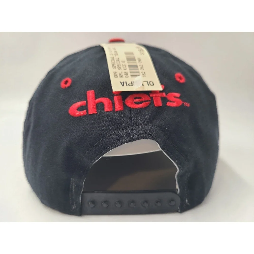 Vintage Kansas City Chiefs New Era Low Profile‎ Snapback Hat Cap Wool Black Red